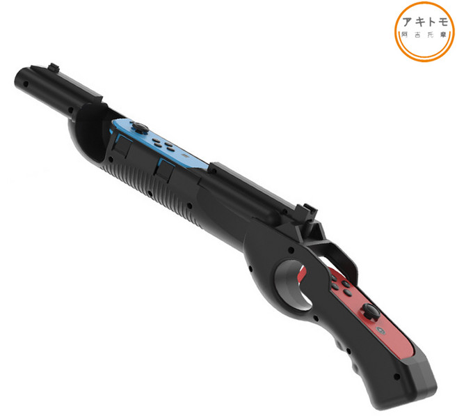 닌텐도 스위치 OLED 조이콘 슈팅건 그립 아키토모 스플래툰 총, 블랙, 1개, 블랙(스위치1), 아키토모 스플래툰 슈팅건