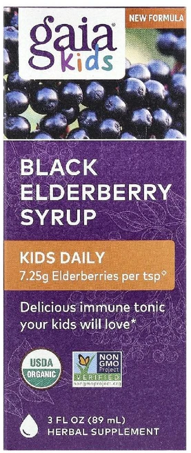 가이아허브 블랙 엘더베리 시럽 89ml, 1개, 88.721ml - 쿠팡