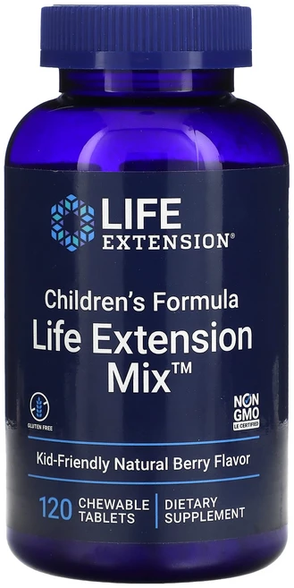 Life Extension Children's Formula Life Extension Mix 천연 베리 맛 츄어블 정 120정, 1개 - 쿠팡