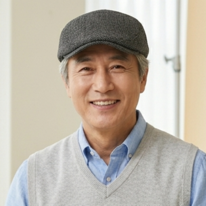 더토토리 H51 시니어 중년남성 헤링본 베레모 봄여름가을