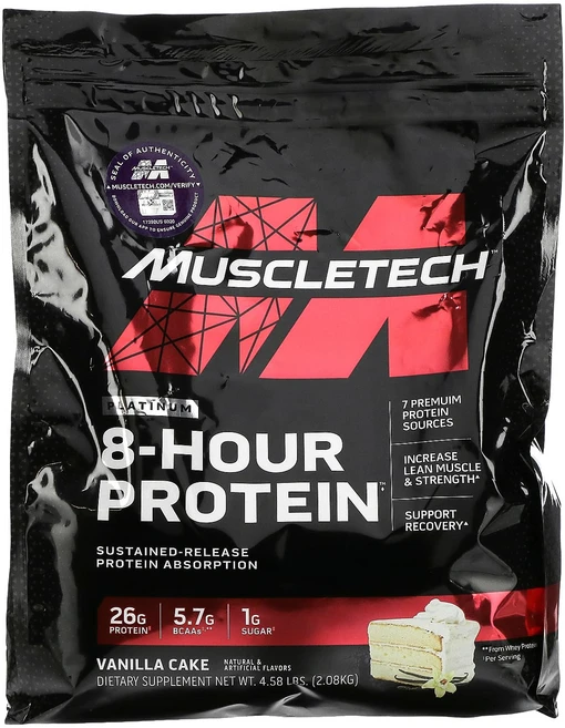 MuscleTech 퍼포먼스 시리즈 Phase8 다단계 8시간 단백질 바닐라 2.09kg(4.60lbs), 1개, 2090g - 쿠팡