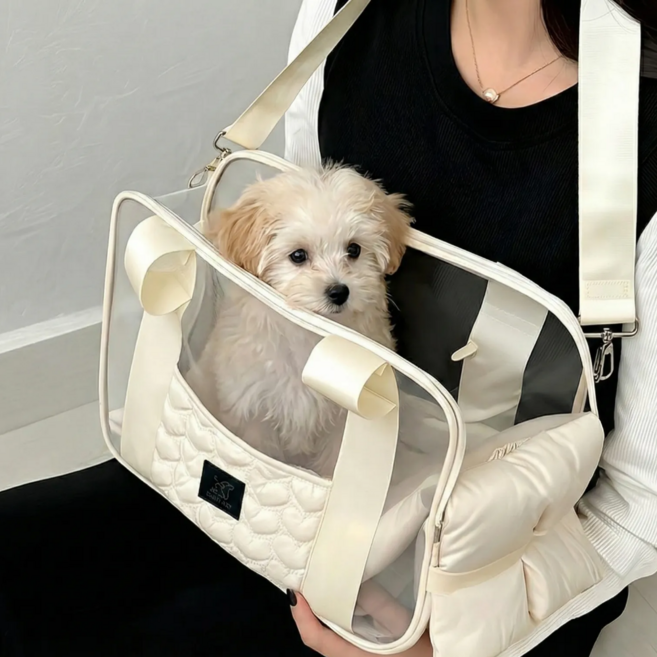 조하펫 반려동물 편안한 소형 이동가방, 1개, 화이트