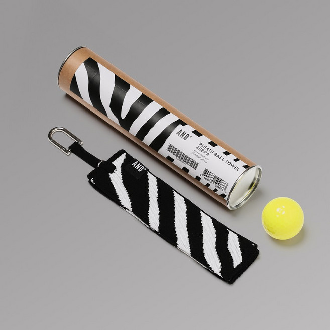 [본사 공식] 앤드골프 플리츠 볼 타올 화이트 지브라, 1개