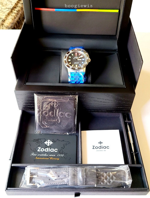 [Zodiac] 조디악 스위스 X-이베이 슈퍼 씨 울프 압축 오토매틱 시계 ZO9311
