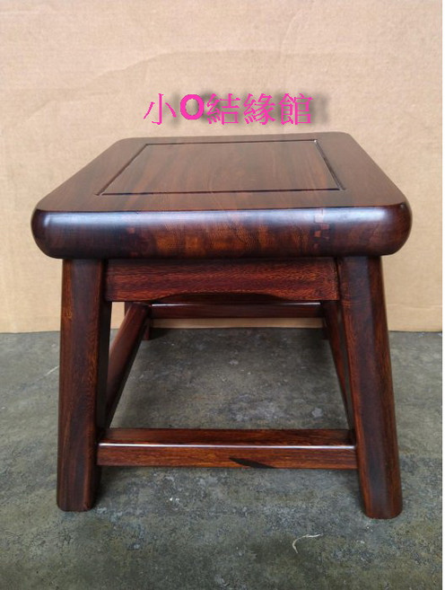 小O結緣館 雞翅木四方厚面小板凳 泡茶椅 休閒椅, 1個
