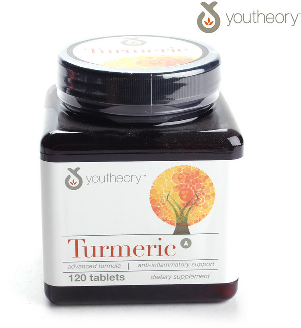 Youtheory 薑黃萃取錠, 120顆, 1罐