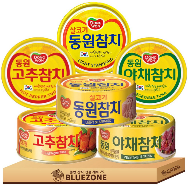 동원참치 90g 3종 A세트 (고추+야채+스탠다드)x2, 6개