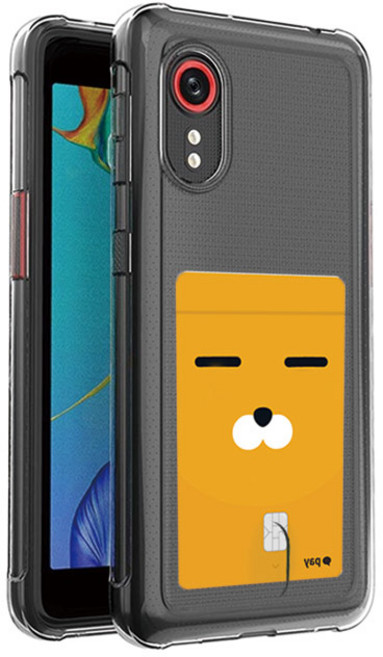 스톤스틸 갤럭시 엑스커버5 X cover5 카드 수납 투명 젤리 방탄 범퍼 케이스 (G525)