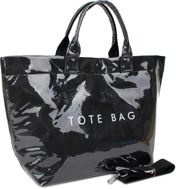 캐주얼 투명 PVC 투명 레터링 탑핸들 토트백 가방 데일리 스트링 크로스백 가방