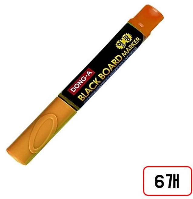 동아)형광블랙보드마카, 6개, 주황/DNM501465