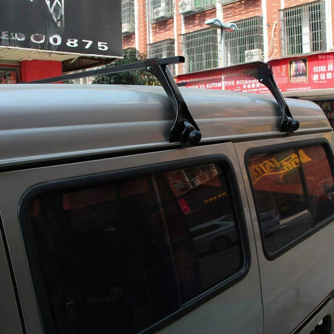 다마스 루프랙 사다리 캠핑 가로바 튜닝 발판 트렁크 펀치 차량용 거치대 수하물 곡선 신형, 타공 없이, 1개, 단일 1개 막대2개 스테인리스 막대 25cm