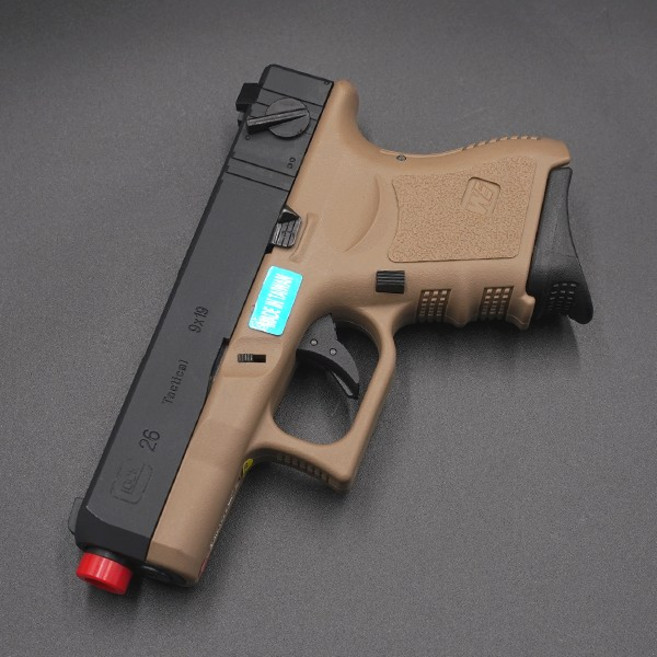 |건스토리| WE GEN3 글록26 Metal Slide Tan Ver. 풀메탈 핸드건, 1개, g26_t