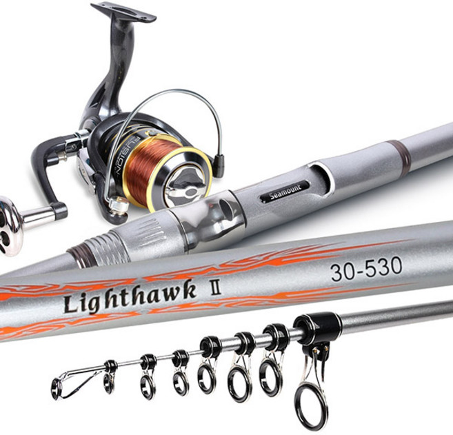 시마운트 라이트호크 원투 낚시대 530 +릴세트/서프 원투대, 라이트호크2 530+릴 세트
