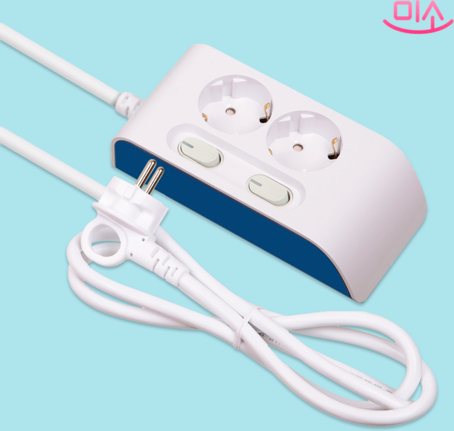 국산 현대 개별차단 절전형 콘센트 멀티탭 2구, 1개, 1.5m