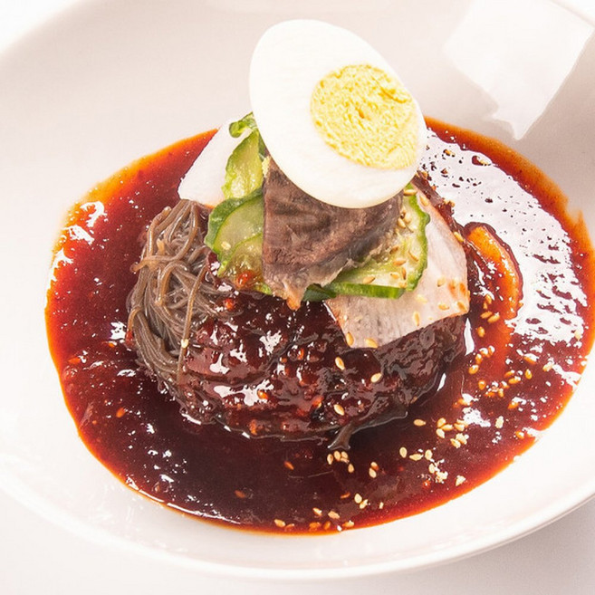 (개별포장) 야심찬 도토리냉면 7인분+비빔장 500g/ 매콤달콤 비법양념장 쫄깃한 국산 도토리 비빔냉면, 7개, 500g