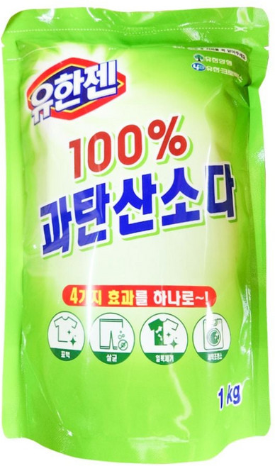 유한젠 과탄산소다 1kg 얼룩제거 세탁조청소 살균효과, 1