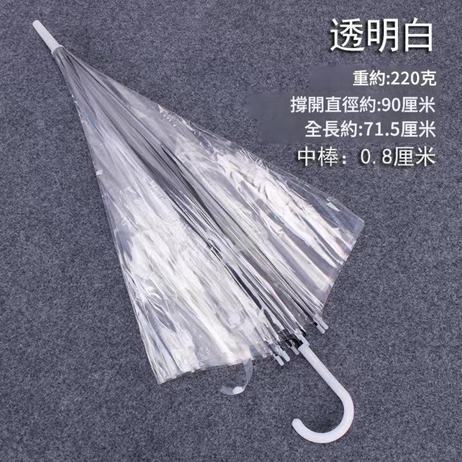 透明長柄雨傘 晴雨兩用