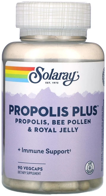 Solaray 프로폴리스 플러스 프로폴리스 벌꽃가루 & 로열젤리 베지 캡슐 90정, Solaray프로폴리스플러스프로폴리스벌꽃가루로열젤리베지, 1개 - 쿠팡