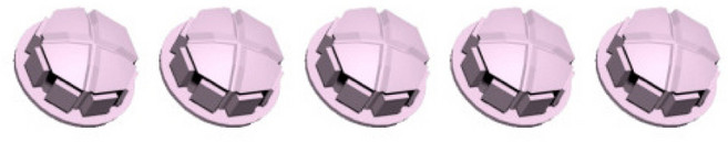 하이지니 -하이지니프로 유아책상&의자 부품 및 부속품(조립식버튼 투명매트 의자), 조립버튼, 파스텔핑크(5개)