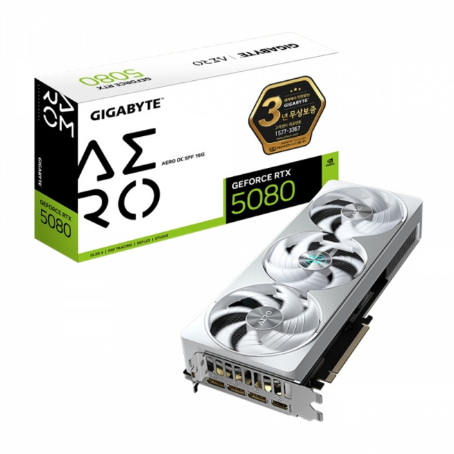 GIGABYTE 지포스 RTX 5080 AERO OC SFF D7 16GB