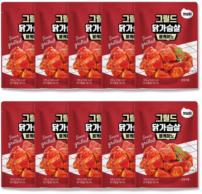 햇살닭 그릴드 닭가슴살 볼케이노 (100g), 10개, 100g