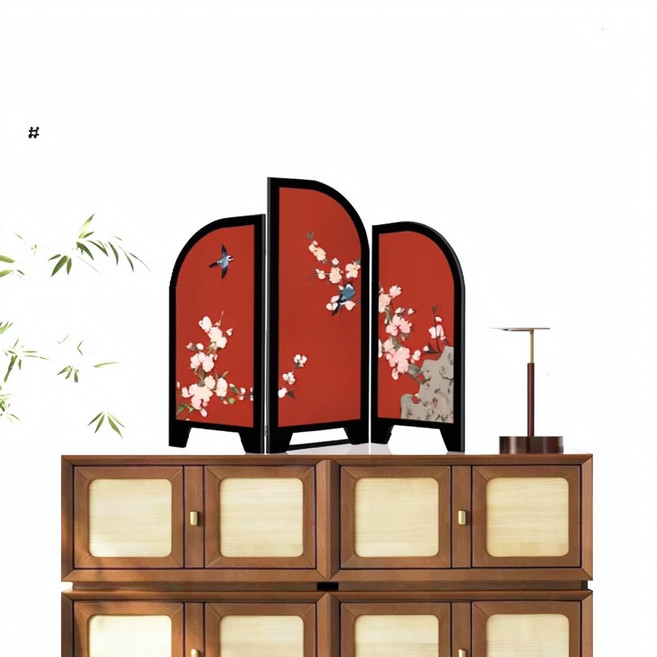 墨竹小屏風桌面擺件, 喜上眉梢 30_24cm精雕10_2010_2410_20cm