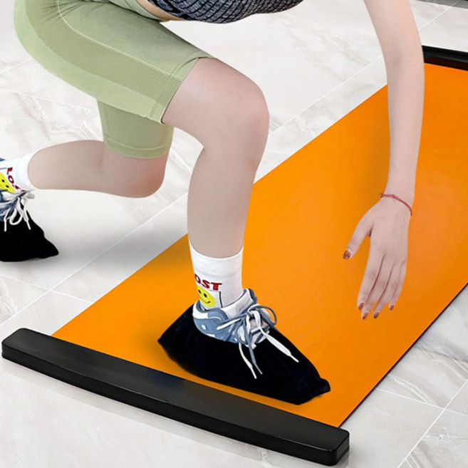 슬라이드 슬라이딩 보드 매트 실내 유산소 홈트 트레이닝 스케이트 스케이팅 1.4 1.8 2m, 블랙, 1개