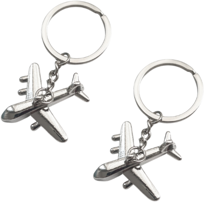 비행기 키링 키홀더 항공기 열쇠고리 키체인, 1개, 단일
