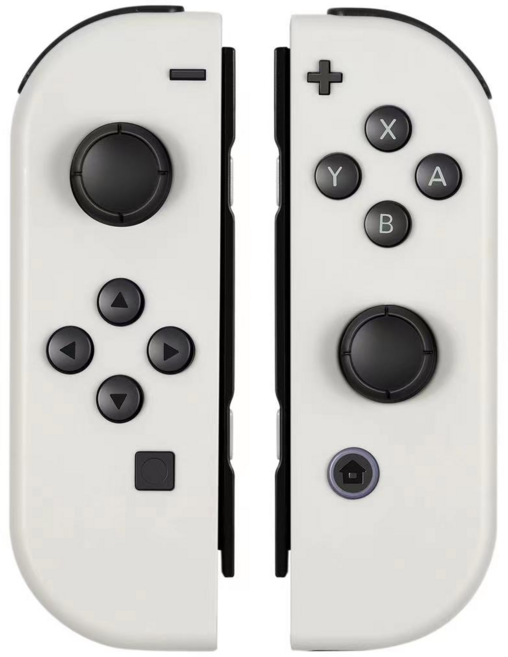 WAP 닌텐도 스위치 OLED 및 스위치2 호환 조이콘, 화이트+화이트, 1세트, HS-SW506