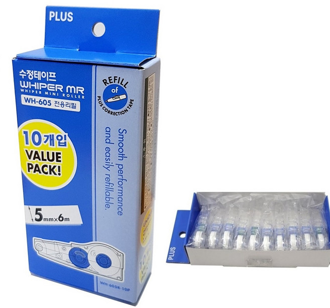 플러스 수정테이프 리필 10개입 WH-605R-10P