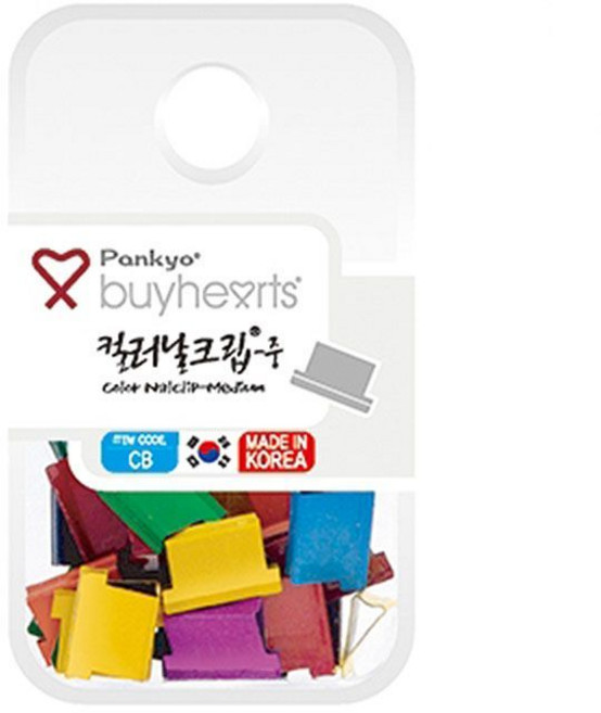 CB 컬러날클립 중 사이즈 사무용 집게 리필용 서류 고정 문구용품, 구매수량