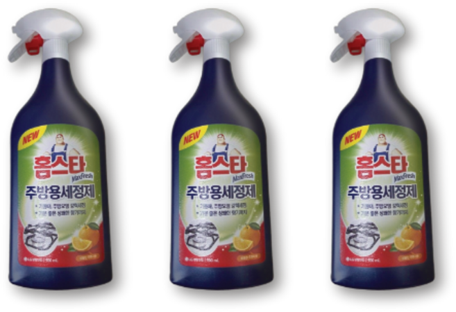 홈스타 맥스 프레쉬 주방용 세정제, 900ml, 3개