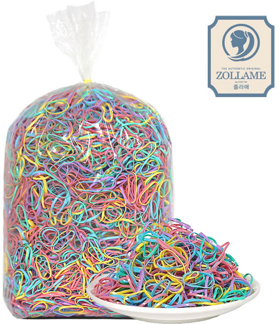 졸라매 대용량 안아픈 머리 고무줄 1kg (KC인증)