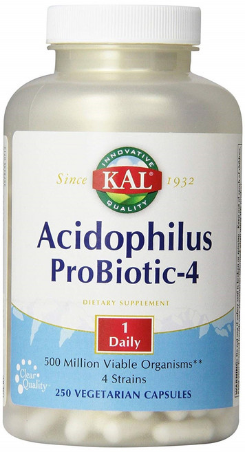 Kal 嗜酸乳桿菌四合一素食膠囊, 250顆, 1罐
