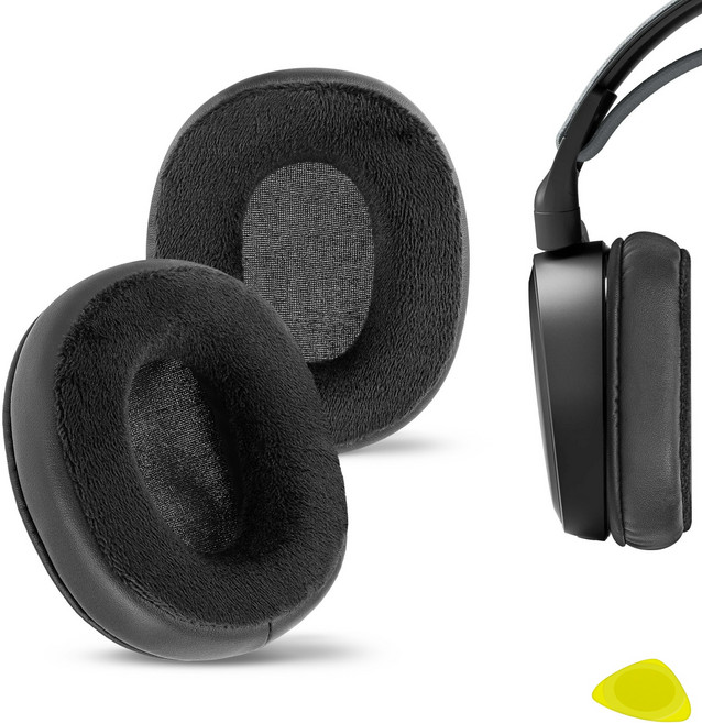 Geekria 컴포트 단백질 가죽 및 벨루어 교체용 이어 패드 스틸시리즈 Arctis 1/ 3/ 5/ 7/ 7+/ 7P/ 7P+/ 7X/ 7X+헤드폰 이어 쿠션과 호환(블랙), EJZ152-12