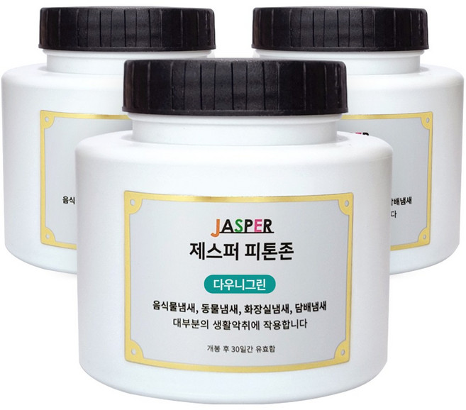 제스퍼 피톤존 무소음 자동분사 국내특허 실내용탈취기 리필 세트, 240g, 3개, 다우니그린향