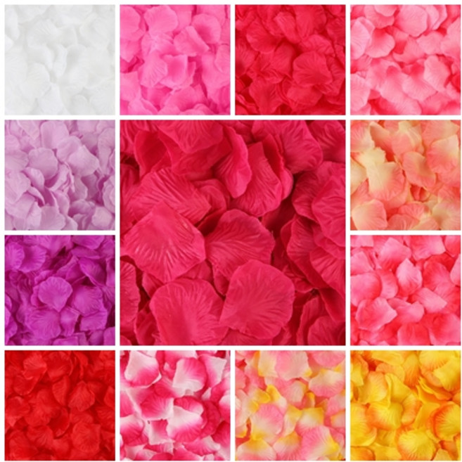 파티지엥 콘페티 컨페티 종이 결혼식 꽃가루 조화 장미 꽃잎, (꽃)7.플럼-100p