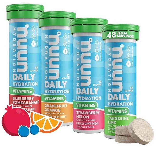 Nuun 비타민 데일리 하이드레이션 전해질 음료 12개입 4팩 (총 48개입), 48 Count (Pack of 1), Mixed Fruit - 쿠팡