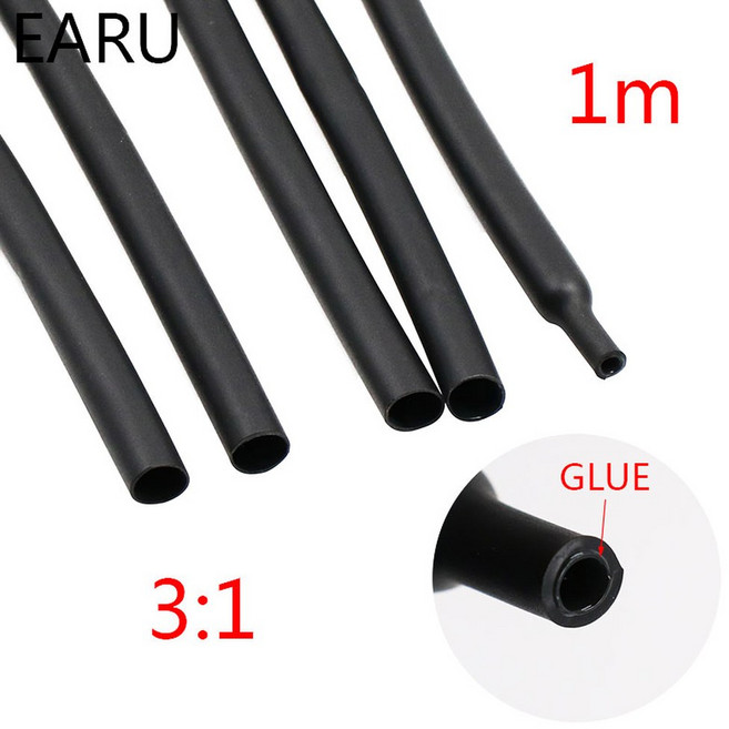 20M LOT 열수축 튜브 이중 직경 12 7MM 접착 라이닝 슬리브, 9.5mm