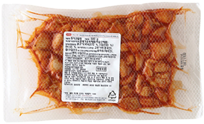 에쓰푸드 핫치킨탑핑 500g 냉동 피자 볶음밥 덮밥용 매운 치킨, 1개