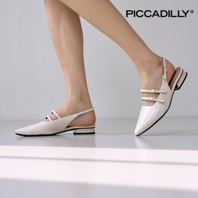 [피카딜리] [PICCADILLY] 279033 슬링백 오프화이트페이턴트(3cm)
