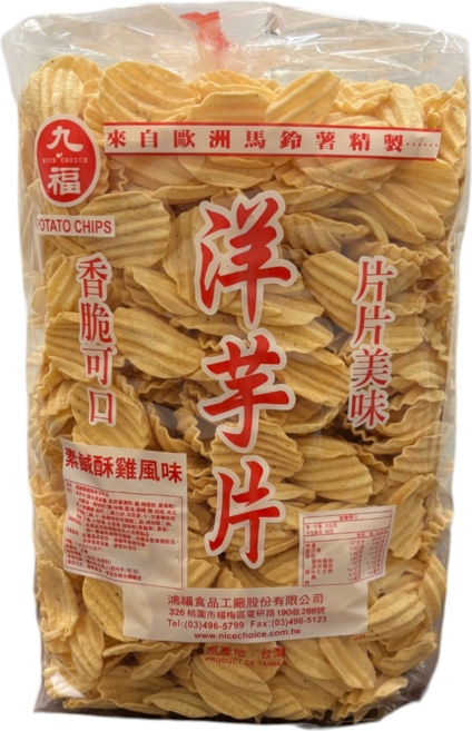 九福 洋芋片 香脆可口, 1.8kg, 1箱