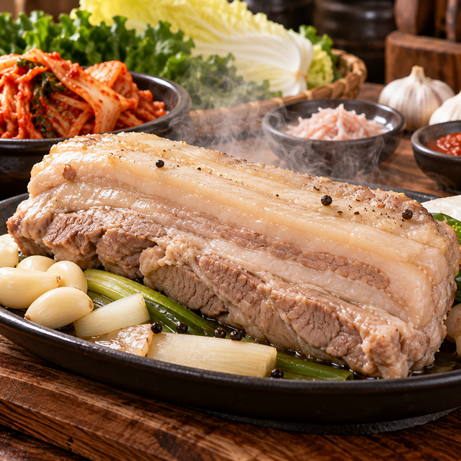 [김반장] 돼지고기 수육용 보쌈용 통삼겹살 두께5cm, 1개, 500g