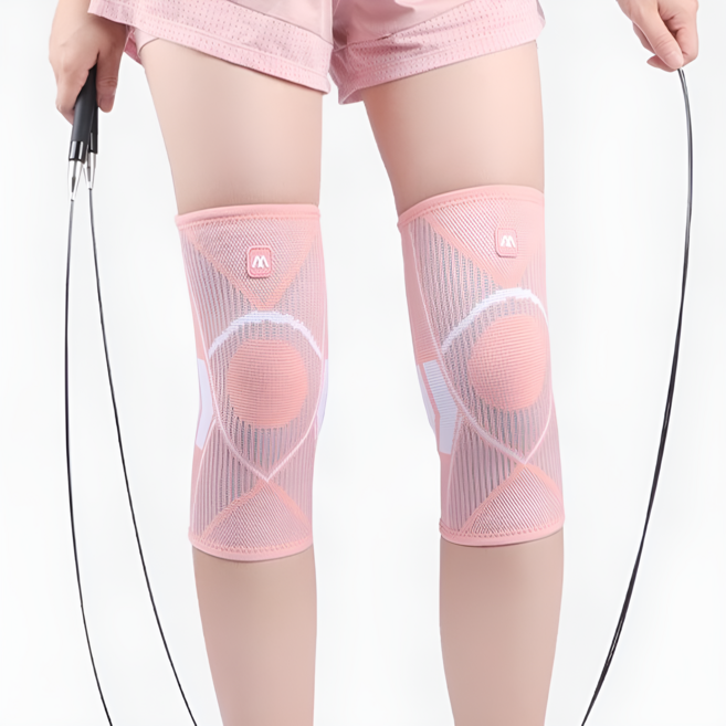 MGN공식 무릎튼튼 고탄력 무릎 관절 보호대(1+1), 핑크, 1세트