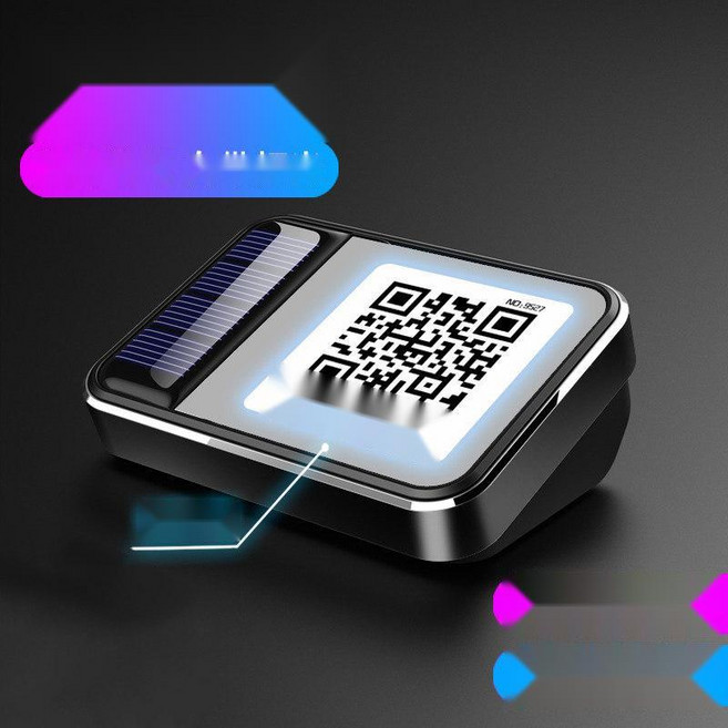 [미래형 주차번호판] 태양광 LED 번호판 자동차선물 QR코드연락처, 1. 태양광 QR 이동판 검정
