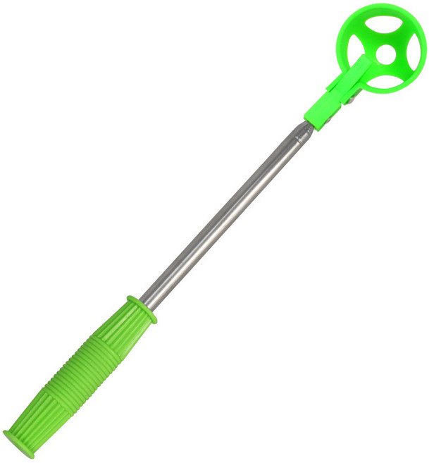 스테인리스 골프공집게 픽업 볼 집게 골프공 공회수기 수거기 길이 조절 가능(가벼운 골프 공 채집 도구), 녹색
