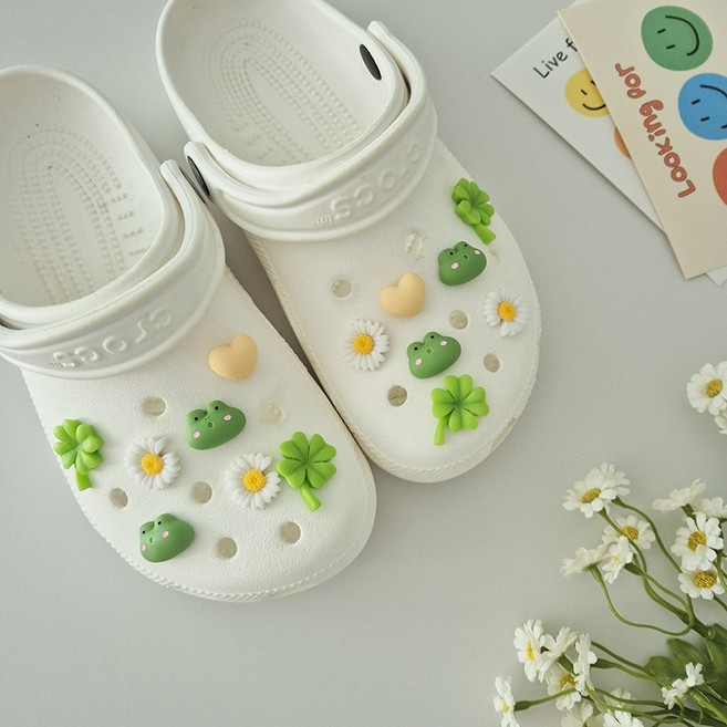 럭키 개구리 파츠 14P 세트 네잎클로버 개구리 파츠 세트