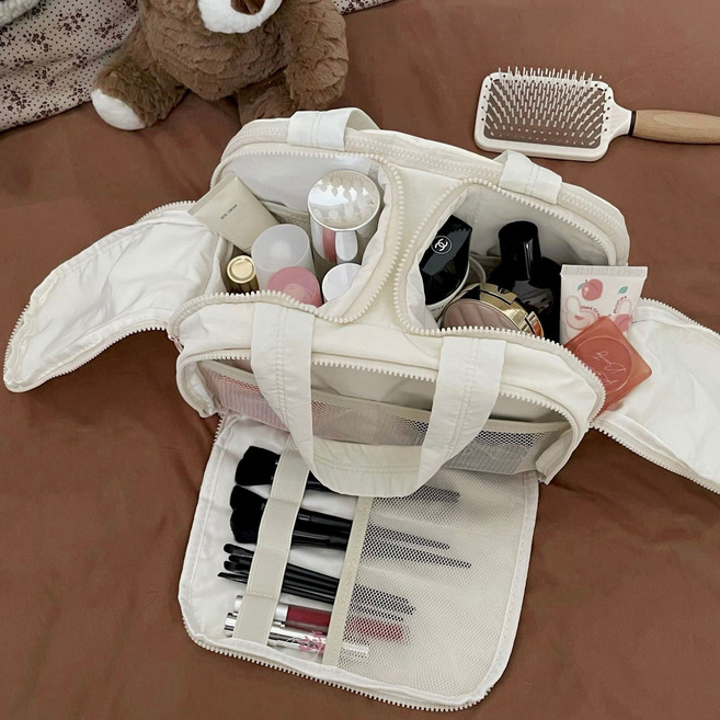 BIKASU 일상 대용량 화장품 파우치 방수 헬스 가방 여행용 메이크업 핸드백