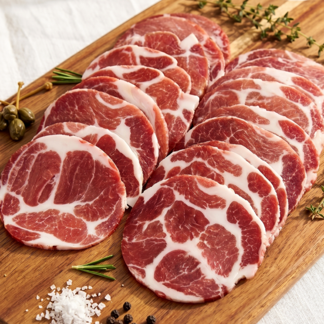 최고기나라 돼지고기 흑돼지 듀록 목살 수입 구이용 1kg, 1개