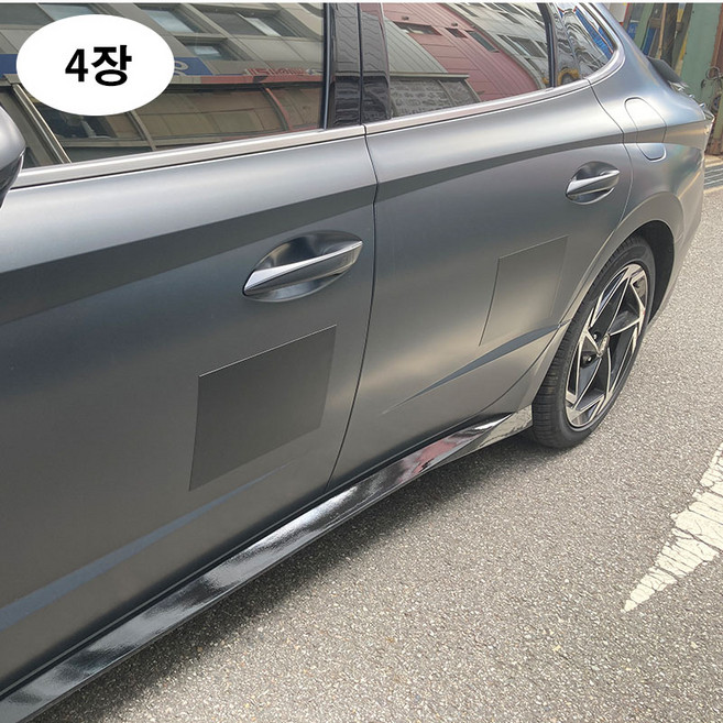 [제이스샷] 떼엇다붙혓다 자동차 문콕방지 고무자석 시트판, 4개, 블랙